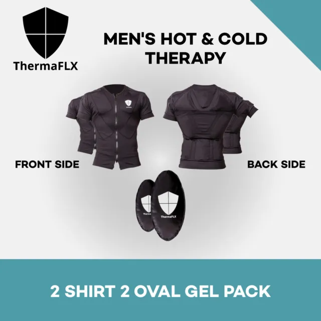 MEN'S HOT & COLD THERAPY SHIRT & 2 Oval Gel Pack