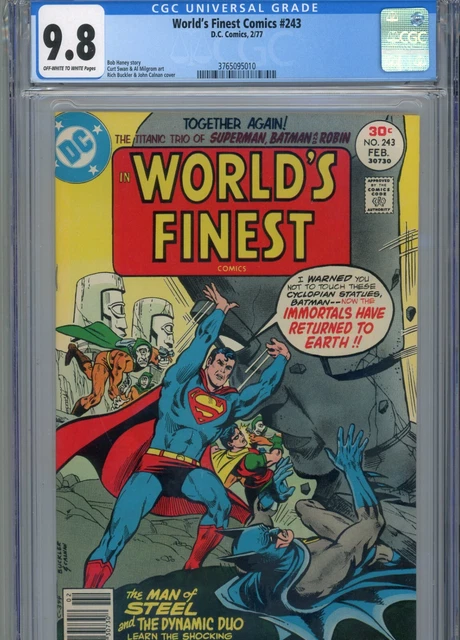 Worlds Finest Comics #243 Mt 9.8 Cgc Swan Art Buckler Cover Haney Story