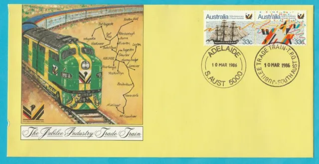 Jubilee Trade Train SA TPO Official Souvenir Cover 1986 Adelaide & TPO CDS