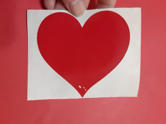 Vintage 80s Mrs Grossman's red heart large sticker module *damaged*