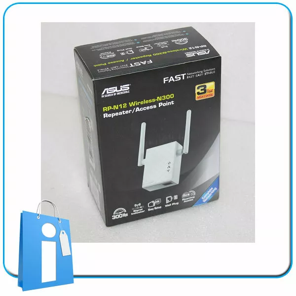 Punto de Acceso  Repetidor Wifi Wireless ASUS RP-N12 N300 Extensor de Rango