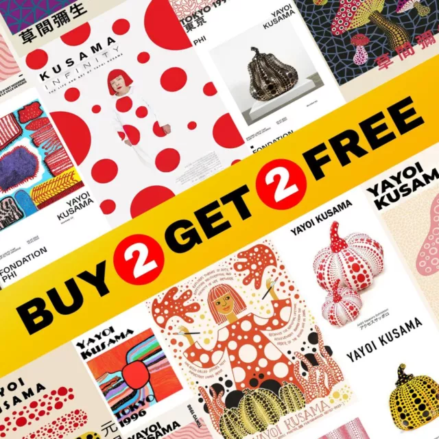 BUY 2 GET 2 FREE Yayoi Kusama Modern Decor Posters - Trending Abstract Wall Art