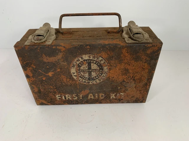 Vintage Mine safety Appliances Co First Aid Kit Box Pittsburgh PA-NO CONTENTS
