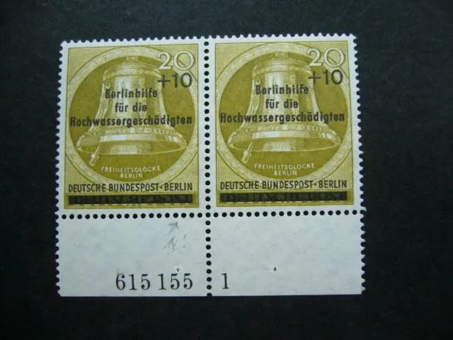 BERLIN 1956, Mi-Nr. 155 I, im Paar mit HAN, PF, postfrisch