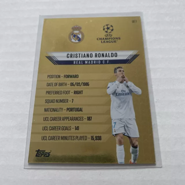 TOPPS MATCH ATTAX 2024/2025 Cristiano Ronaldo Real Madrid Rare Gold