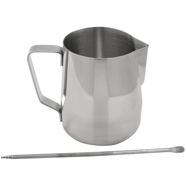Milch Schaumkrug 350 Ml (12 Unze) Dampfende KrüGe Edelstahl Milch Kaffee CapL8W3