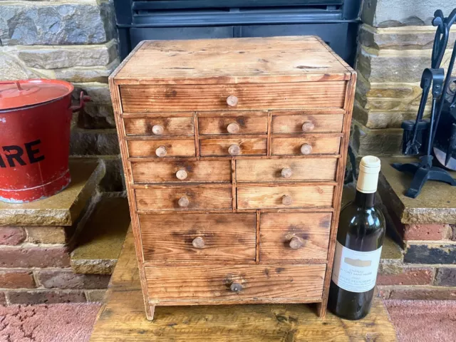 Vintage Wooden Toolmakers / Watchmaker / Engineers Cabinet Storage Drawers