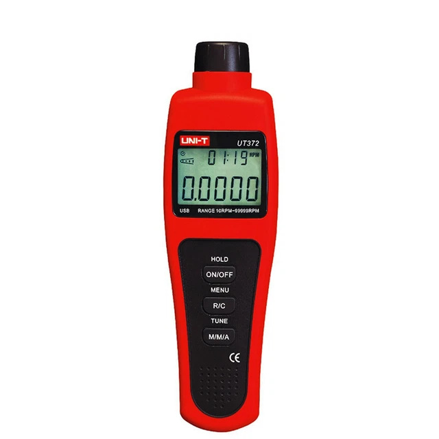 UNI-T UT372 Digital Laser Photo Non-Contact Tachometer Wide Range USB Interface
