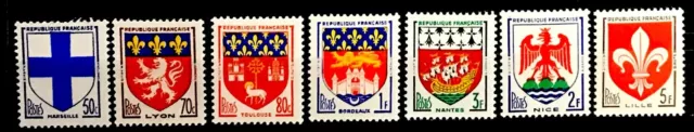 France #YT1180-YT1186 Mint 1958 Coat of Arms [896//903]