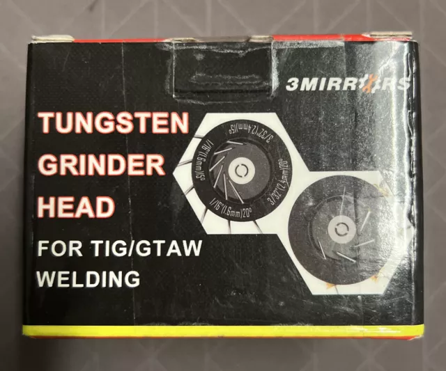 3mirrors ALUMINUM Tungsten Electrode Sharpener Grinder Head TIG Welding Tool.