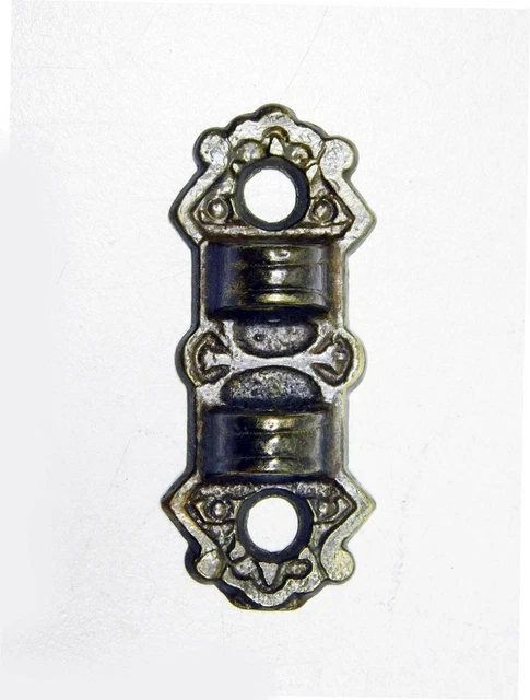 Very Small Antique Original Wall Mount Lamp Bracket in Ornate Cast Iron, 1880's