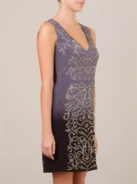 Nicole Miller Beaded Cutout Ombre Silk Sheath Dress Size 2 Dd10019 Sample