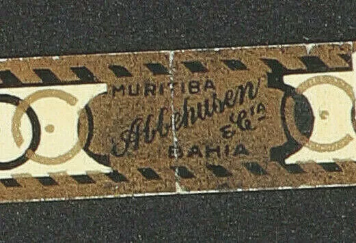 308AtN-BRASIL Vitola Antigua-Old Cigar Band ABBEHUSEN & CIA. MURITIBA BAHIA