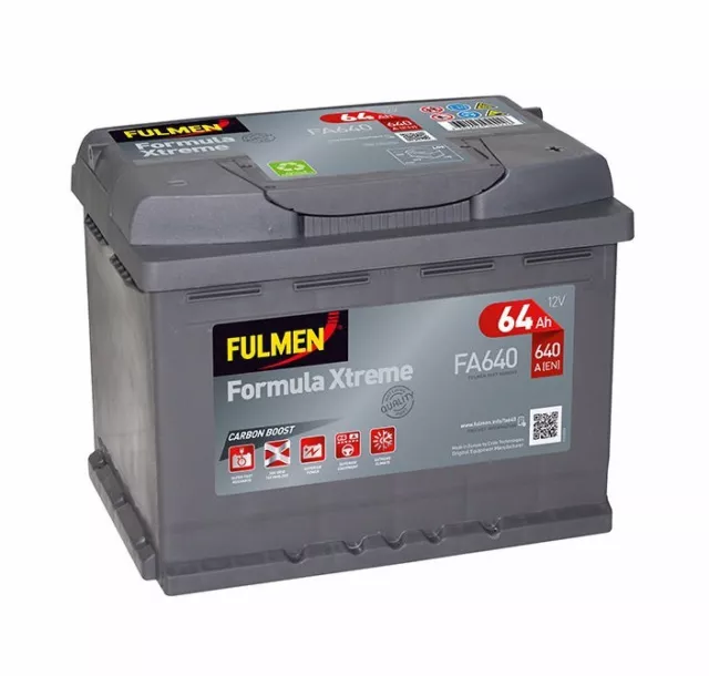 Batterie Fulmen FA640 12v 64ah 640A Batterie, Citroen AX (ZA-_) 14 D / 15 D 07/8