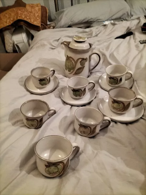 Denby tea set with teapot