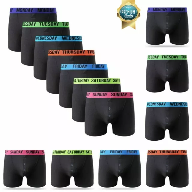 DAYS OF THE Week Boxer Shorts 7 Pairs Men's Comfort Fit Boxers Underwear  £13.95 - PicClick UK