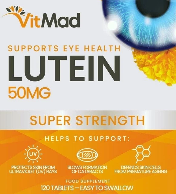 LUTEIN 50MG 120 Tablets Supports Vision Eye Health Supplement £10.50