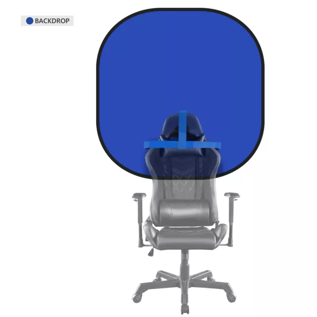 Neewer Attachable Round Chromakey Blue Backdrop Pop-Up Collapsible Background