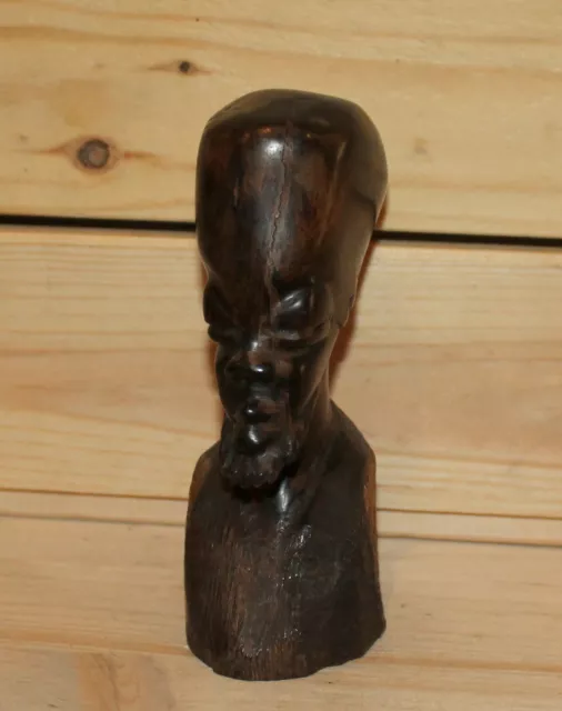 VINTAGE HAND CARVING wood African Woman Carry Vessel on her Head ...