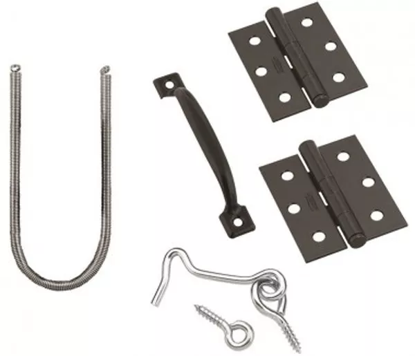 Stanley Screen Storm Door Set Hinges Pull Spring Eye Hook Black S838-813 V1750