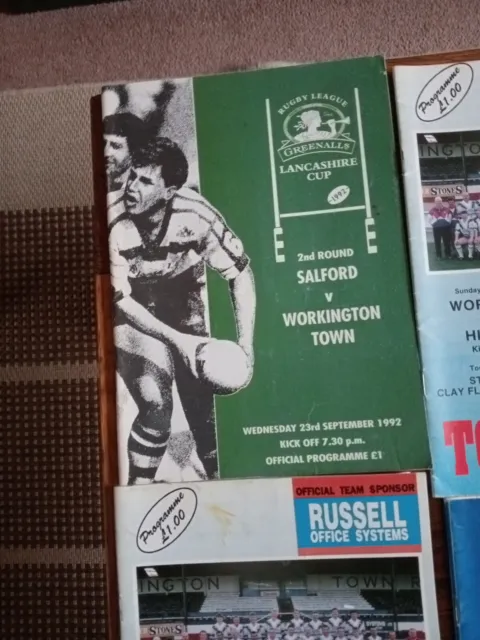 8 - Workington Rugby League  Programs (1992)