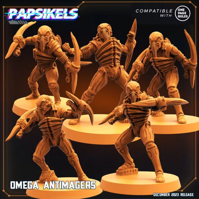 Omega Army Miniatures (Full Set) | Sci-Fi Miniature | Papsikels 3