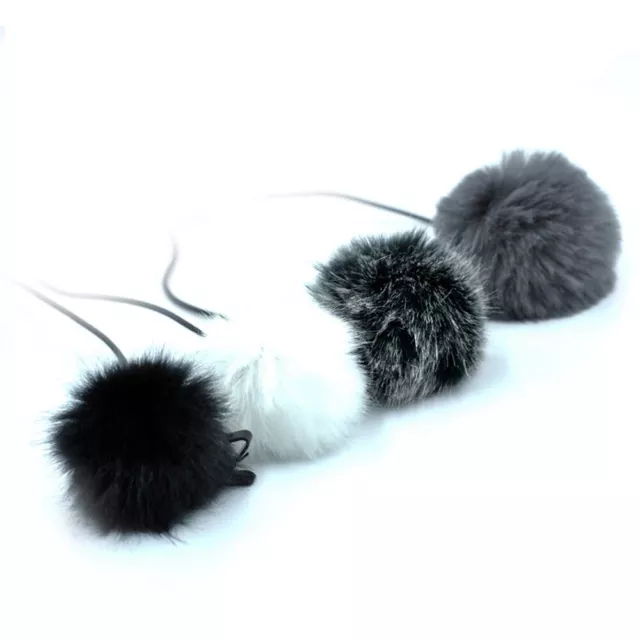 Black Microphone Windshield Lavalier Furry Wind Muff Lapel Mic Windscreen