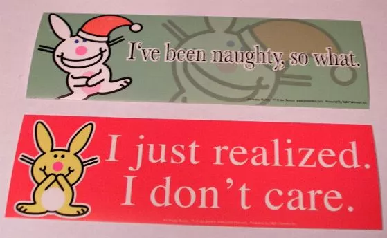 It'sHappy Bunny Lot Of 2 Stickers Official Stickers Lot