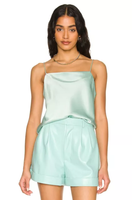 NWT Alice + Olivia Classics Harmon Drapey Slip Tank in Breeze Blue Size XS