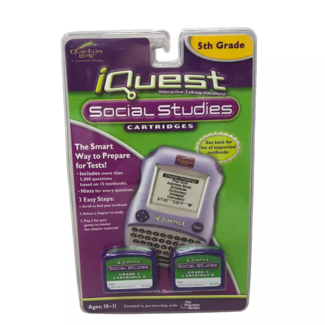 LeapFrog Quantum Leap iQuest Handheld Learning System w/ Grade 5 Math &  Science