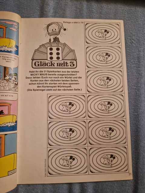 Micky Maus Heft 1979 Nr. 3 mit Beilage und Sammelecke 2