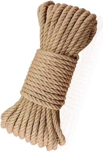 10M Corda Juta Corda Canapa 10Mm Spago per Decorazioni, Giardinaggio, Tiragraffi