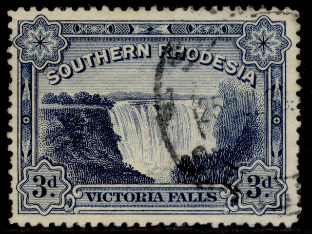 SOUTHERN RHODESIA GV SG30, 3d deep ultramarine, FINE USED.
