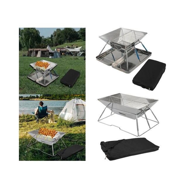 BBQ-Grill, Holzkohle, Holzofen, Garten, tragbar, mit Tragetasche, Grill,