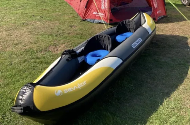 Sevylor Colorado 2 Person Inflatable Kayak Used Twice! Ex Condition Plus Extras