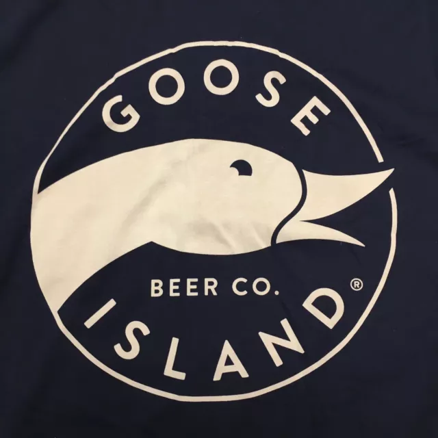 Goose Island Beer Company T-Shirt Navy Blue Short Sleeve Size 2XL 100% Cotton