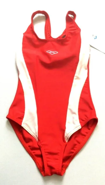 Costume Piscina Arena Intero Miramax  Baby Bambina Girl Nuoto Mare Rosso Logo