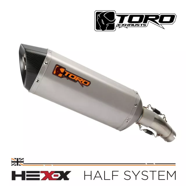 Toro Exhaust Link Pipe W/Stainless HexX Silencer for Suzuki GSX-R 750 11-18