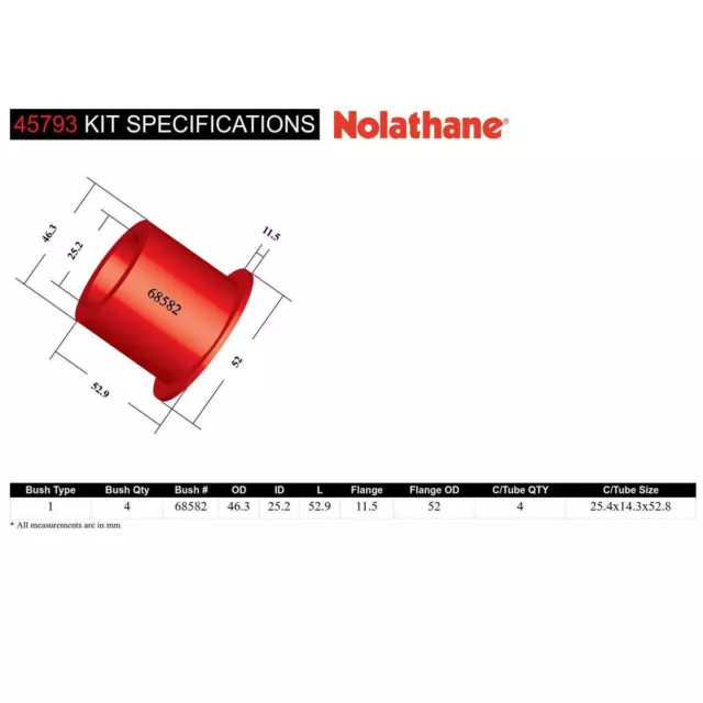 Nolathane Control Arm Bush Kit 45793