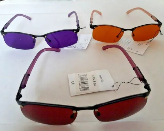 Sonnenbrille orange, bordeaux lila Gläser, Metall-Rahmen, Unisex Bügelverzierung