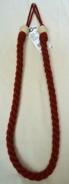 Curtain & Chair Tie Back - 36" Twisted Rope w/ Wooden Beads - 5 colors!!!
