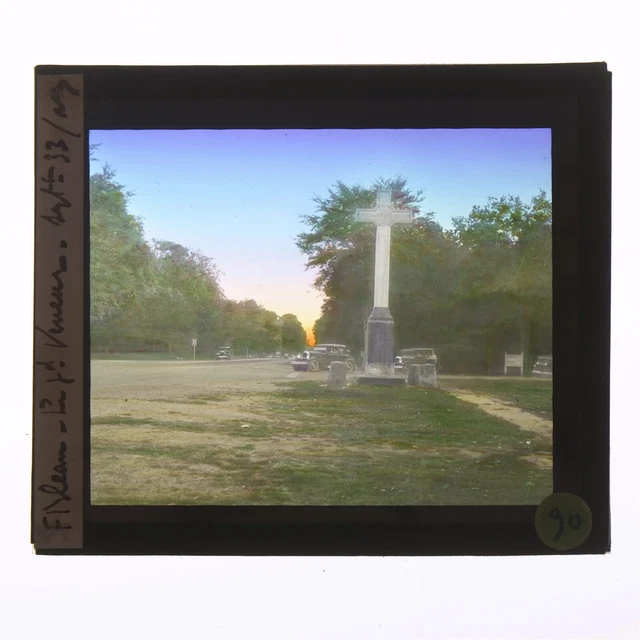 Plaque Souple Pour Lanterne Magique Série 12 - "Le Peintre Et Le Singe" - Image D'Époque - Occasion