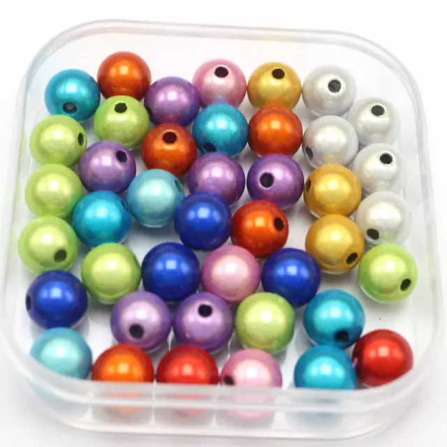 100 Mixed Color 3D Illusion Acrylic Miracle beads 8mm Spacer