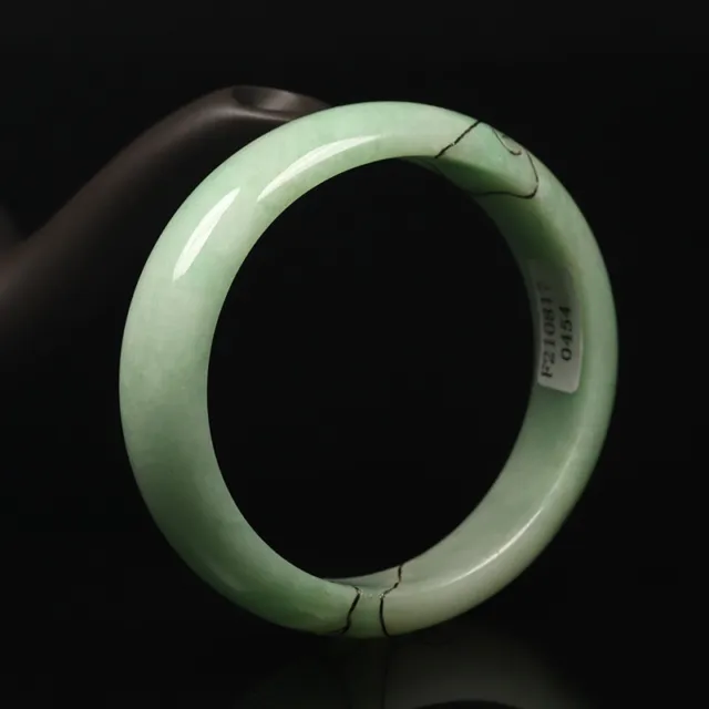 52mm Certified Grade A 100% Natural Green Jadeite Jade Bangle Bracelet 11415