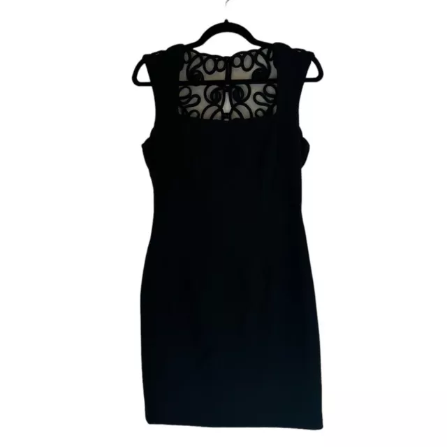 Laundry by Shelli Segal Vintage 90S Black Little Black Square Neck Dress Size 8