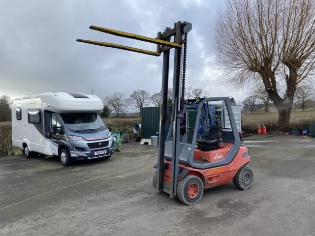 Linde Gas Forklift H20g 2ton Lift Works Well On Button