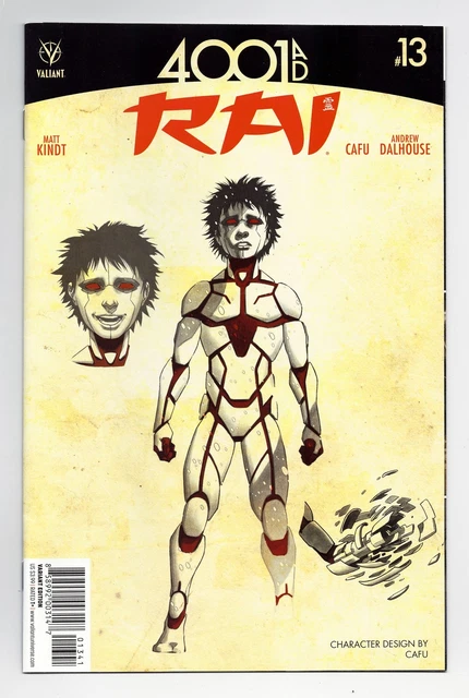 Rai (2014) #13 1:10 Cafu Character Design Variant Bagged Boarded Valiant Vei Vf