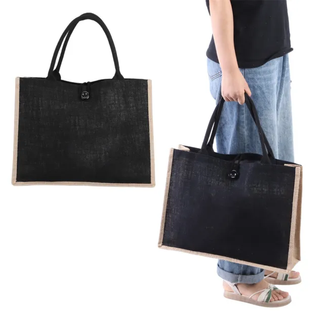 Breathable Burlap Bags Convenient Market Bag Durable Resistant Grocery