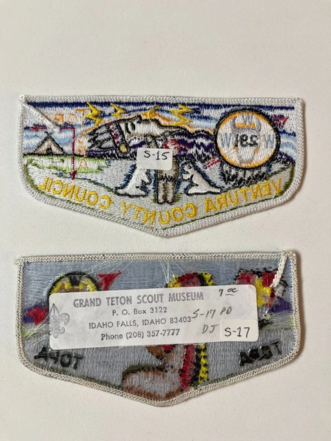 Boy Scout OA 291 Topa Topa Lodge Flap S-15 S-17 75th Anniversary 2