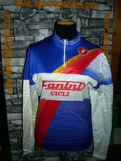 Maillot Cycliste Vintage Amore Vita Fanini – Italie, Taille 5, Polyester